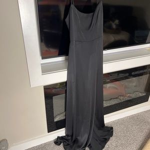 David’s bridal Satin spaghetti bridesmaid dress size 4